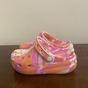 CROCS Kids Sandals in Pink and Orange